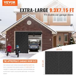 image-VEVOR Garage Door Screen for Winter 9.28 x 7.15 ft Garage Door Insulation Kit