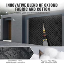 image-VEVOR Garage Door Screen for Winter 9.28 x 7.15 ft Garage Door Insulation Kit
