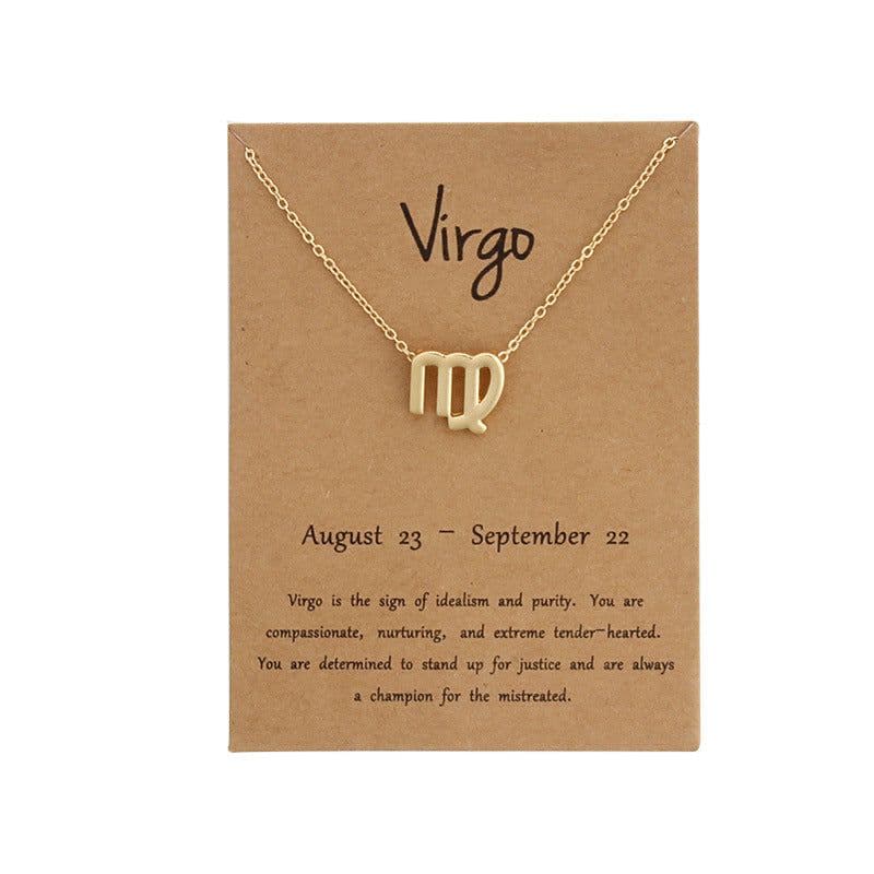 image-Factory direct sale twelve constellation alloy pendant necklace jewelry wholesale christmas gifts