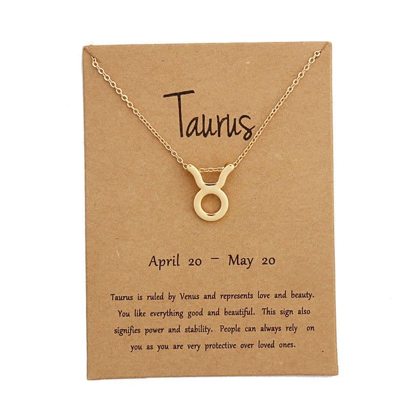image-Factory direct sale twelve constellation alloy pendant necklace jewelry wholesale christmas gifts