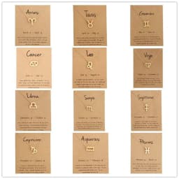 image-Factory direct sale twelve constellation alloy pendant necklace jewelry wholesale christmas gifts