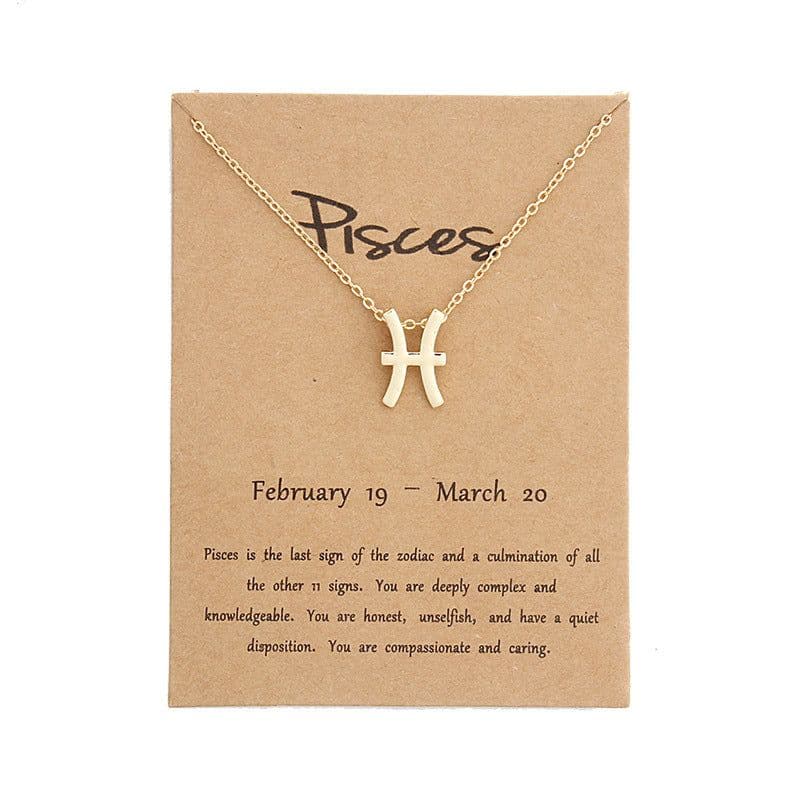 image-Factory direct sale twelve constellation alloy pendant necklace jewelry wholesale christmas gifts