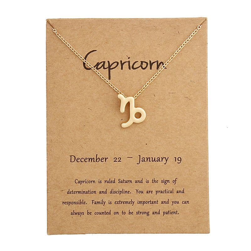 image-Factory direct sale twelve constellation alloy pendant necklace jewelry wholesale christmas gifts