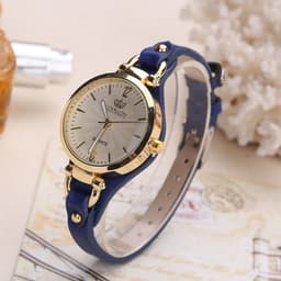 image-explosive quartz watch ladies leather thin strap pure color fashion women's gift watch women one piece dropshipping