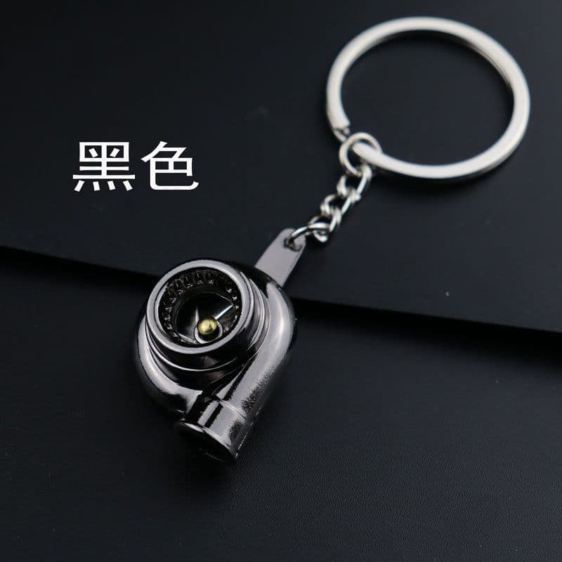 image-Creative car modified turbocharged key chain metal turbo key chain pendant advertisement small gift wholesale