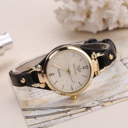 image-explosive quartz watch ladies leather thin strap pure color fashion women's gift watch women one piece dropshipping