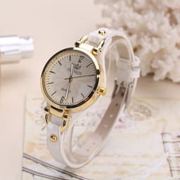 image-explosive quartz watch ladies leather thin strap pure color fashion women's gift watch women one piece dropshipping