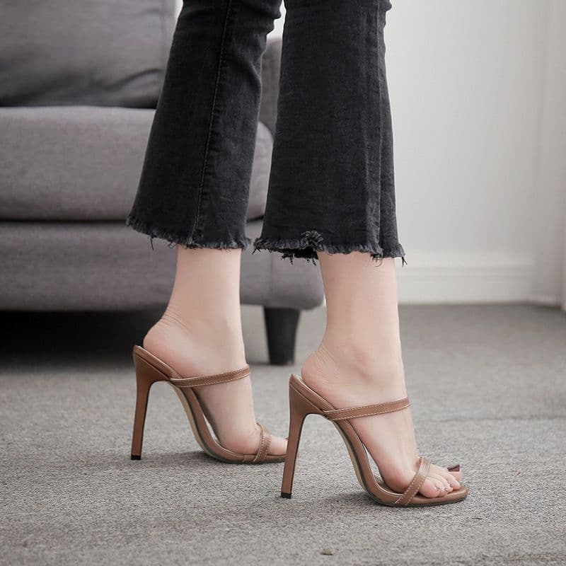 image-ladies heel foreign trade European beauty sandals and slippers