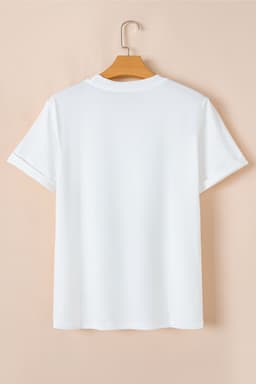 image-White Believe Christmas Father Graphic Crewneck T Shirt