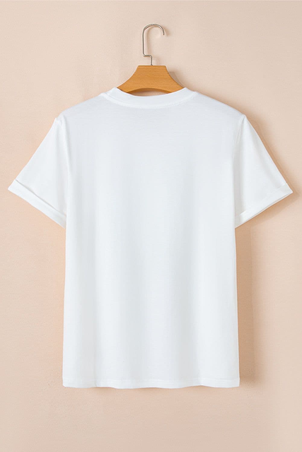 image-White Believe Christmas Father Graphic Crewneck T Shirt