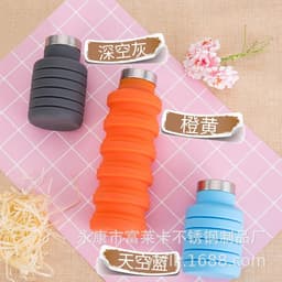 image-Silicone Telescopic Cup Travel Portable Foldable Water Cup Outdoor Sports Water Bottle Folding Cup Water Bottle Water Cup