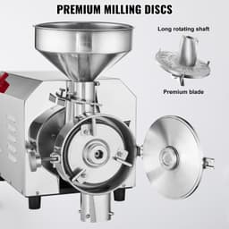 image-VEVOR Soybean Grinder Commercial Grinding Machine for Spices 3000W Corn Mill Grinder 100 KG/H Stainless Steel Corn Grinder Industrial Flour Milling Machine for Pepper Soybean Peanut Corn Grains