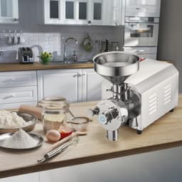 image-VEVOR Soybean Grinder Commercial Grinding Machine for Spices 3000W Corn Mill Grinder 100 KG/H Stainless Steel Corn Grinder Industrial Flour Milling Machine for Pepper Soybean Peanut Corn Grains