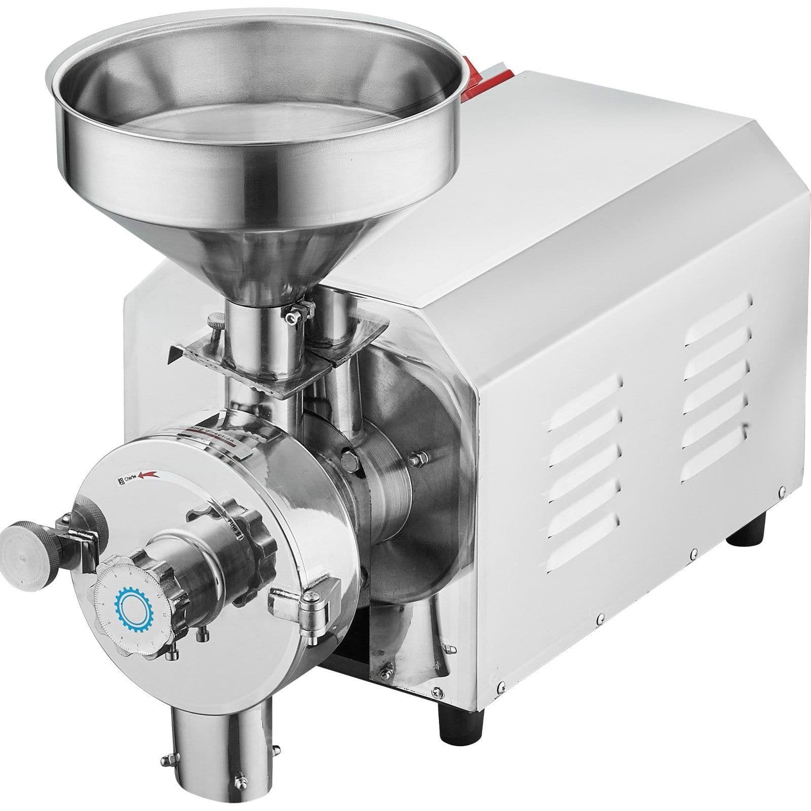 image-VEVOR Soybean Grinder Commercial Grinding Machine for Spices 3000W Corn Mill Grinder 100 KG/H Stainless Steel Corn Grinder Industrial Flour Milling Machine for Pepper Soybean Peanut Corn Grains