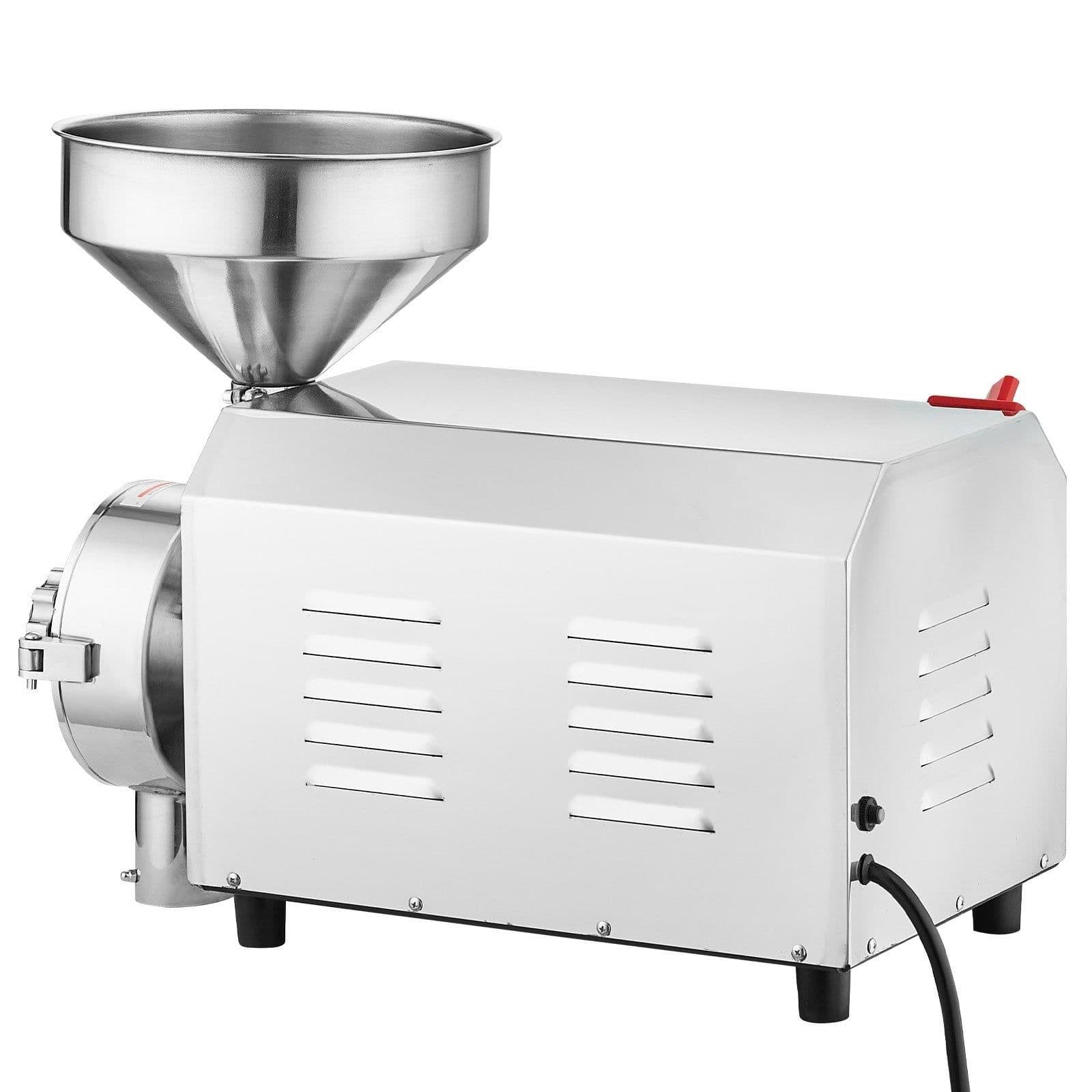 image-VEVOR Soybean Grinder Commercial Grinding Machine for Spices 3000W Corn Mill Grinder 100 KG/H Stainless Steel Corn Grinder Industrial Flour Milling Machine for Pepper Soybean Peanut Corn Grains