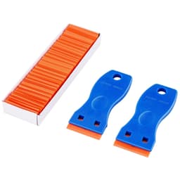 image-VEVOR Plastic Razor Blade Scraper Tool - 2 Scrapers & 120 Blades