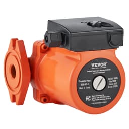 image-VEVOR 009-BF5-J Hot Water Recirculating Pump, 110V, 180W 17 GPM Hot Water Circulation Pump, 3/4" NPT Flange 3-Speed Circulator Pump, Quiet Operation Circulator Pump for Home Water Heater System