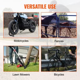 image-VEVOR Bike Chain Lock, 2.79 Ft Combination Bicycle Chain Lock with 2 Keys, Heavy Duty Anti-Theft High Security Bike Locks, Perfect for Bike, Motorcycle, Scooter, Bicycle, Door, Fence or Gate, 8mm