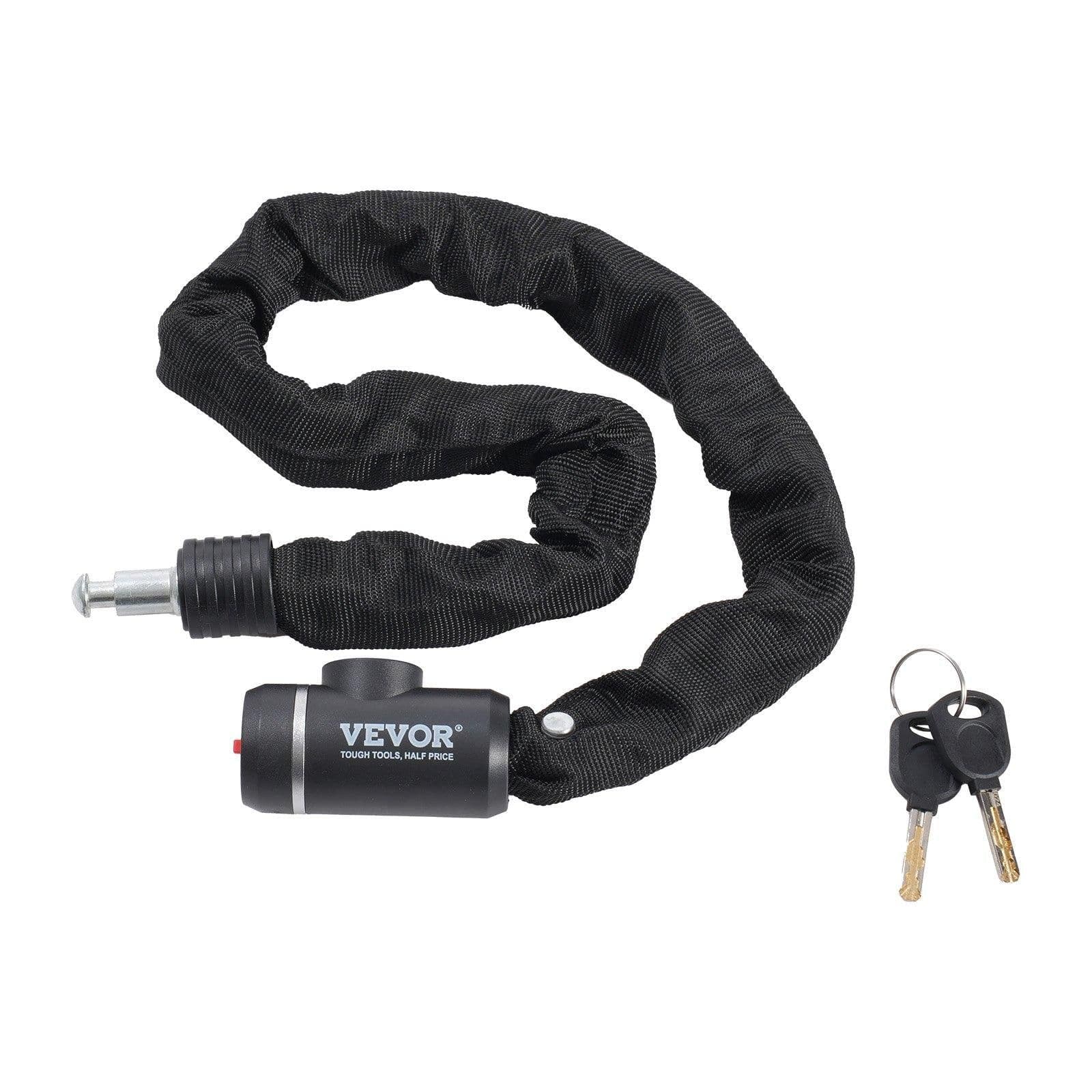 image-VEVOR Bike Chain Lock, 2.79 Ft Combination Bicycle Chain Lock with 2 Keys, Heavy Duty Anti-Theft High Security Bike Locks, Perfect for Bike, Motorcycle, Scooter, Bicycle, Door, Fence or Gate, 8mm
