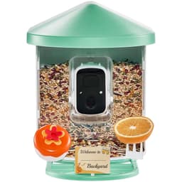 image-VEVOR Smart Bird Feeder with Camera, 2K HD AI Identify 10,000+ Bird Species, Solar-Powered Bird Watching Camera with Auto Capture & Instant Notify, Wireless Outdoor Ideal Gift for Bird Lovers (Green)