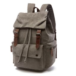 image-Canvas Army Green Backpack Computer Bag Korean Trendy Travel Backpack Womens