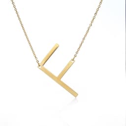 image-Fabulous Rose Gold Plated Stainless Steel Initial Letter Pendant Necklace