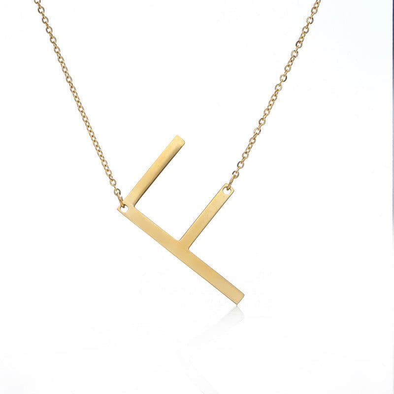 image-Fabulous Rose Gold Plated Stainless Steel Initial Letter Pendant Necklace