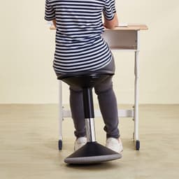 image-VEVOR Wobble Chair, Height-Adjustable (15.7-21.7") Active Chair, Flexible Seating Wobble Stool Made of PVC+ABS Improves Focus & Posture, Ideal for Schools, Office and Home, Age 12-18, Black