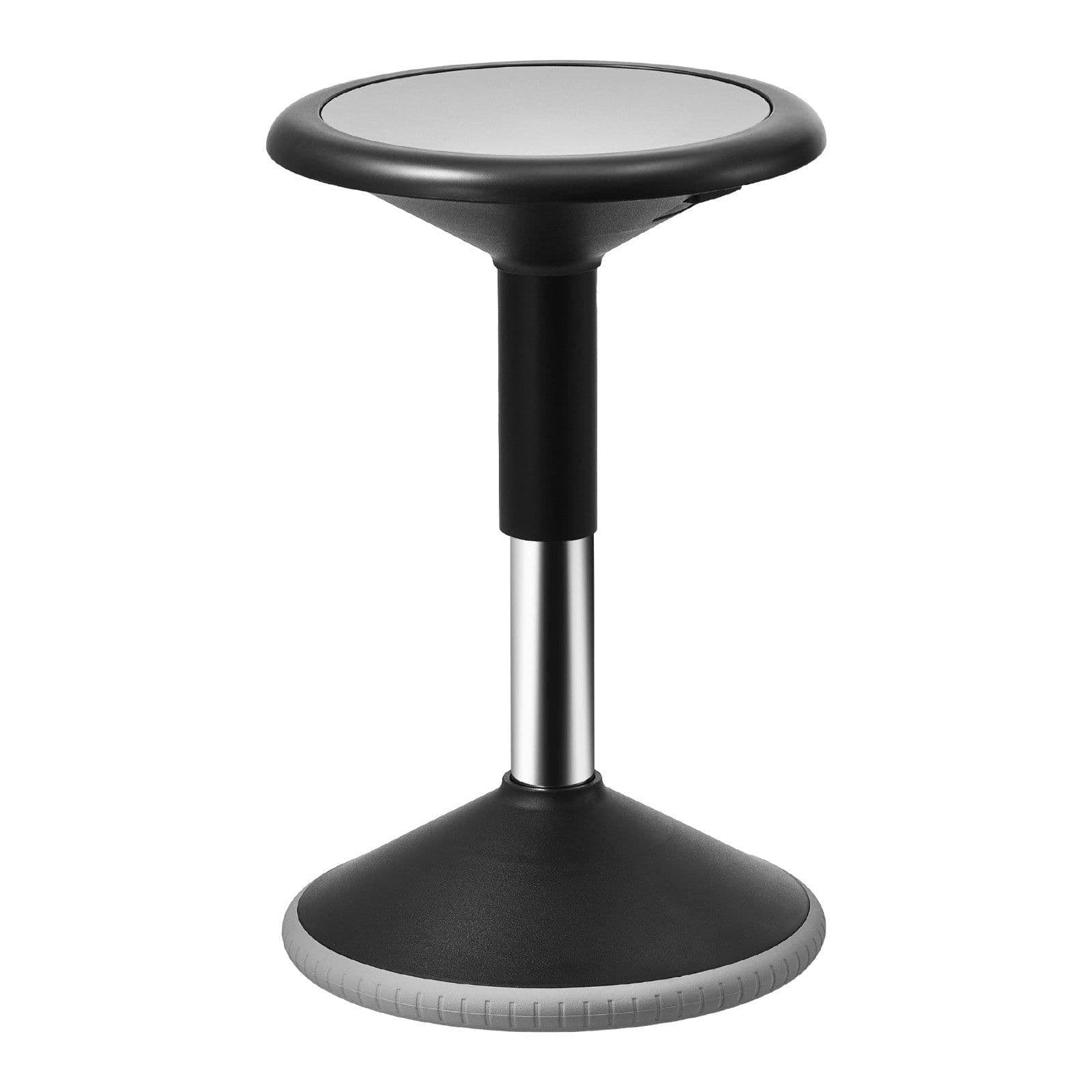 image-VEVOR Wobble Chair, Height-Adjustable (15.7-21.7") Active Chair, Flexible Seating Wobble Stool Made of PVC+ABS Improves Focus & Posture, Ideal for Schools, Office and Home, Age 12-18, Black