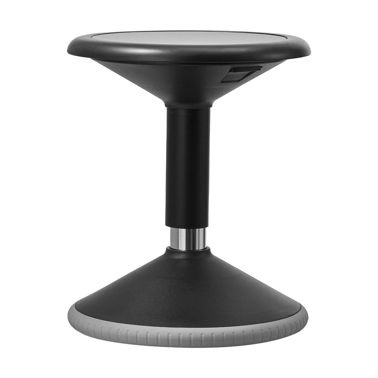 image-VEVOR Wobble Chair, Height-Adjustable (15.7-21.7") Active Chair, Flexible Seating Wobble Stool Made of PVC+ABS Improves Focus & Posture, Ideal for Schools, Office and Home, Age 12-18, Black