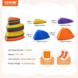 image-VEVOR Balance Stepping Stones for Kids, 12 PCS, Up to 220 lbs, Non-Slip Toddlers Sensory Stepping Stones, Obstacle Course Coordination Game Toys Indoor or Outdoor Play for Children Aged 3 4 5 6 7 8+