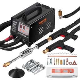 image-VEVOR Spot Welder Dent Puller, 3KW Stud Welder Dent Repair Kit with 2 Welding Guns, Auto/Manual Welding & 7 Modes, 110V Auto Body Spot Welding Dent Repair Machine for Car, Truck Dent Repair