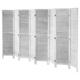image-VEVOR Wood Room Divider, 8 Panel Wood Folding Privacy Screen, 66.9 Inches Tall Indoor Louvered Wooden Partition, Portable Decoration Screen, for Room Separation, Home, Office, Restaurant & Bedroom