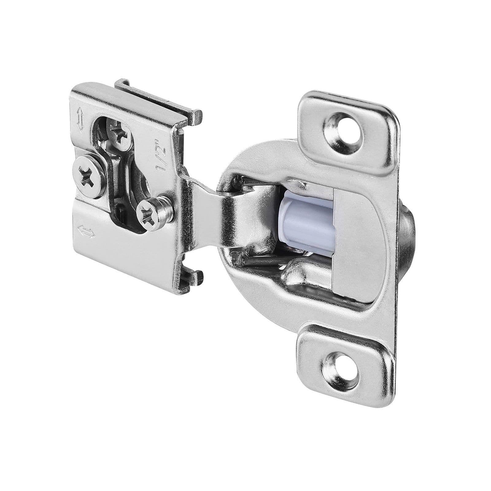 image-VEVOR Cabinet Hinges, 40 Packs Partial Overlay Kitchen Cabinet Door Hinges, 105 Degree Opening Angel Soft Close Concealed Cupboard Hinges for Framed Cabinet Type, with Mounting Screws