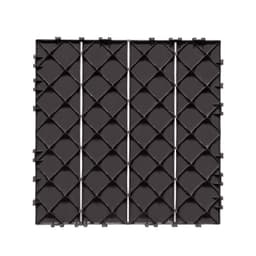 image-VEVOR Interlocking Deck Tiles, 36 Pack,11.6"x11.6" 36 sq. ft Plastic Waterproof Outdoor Flooring All Weather Use, Patio Floor Decking Covering Tiles for Porch Poolside Balcony Backyard, Dark Brown