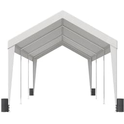 image-VEVOR Carport, 10x20 ft Heavy Duty Car Canopy Garage Boat Shelter Party Tent with 8 Reinforced Poles and 4 Weight Bags, UV Resistant Waterproof All-Season Tarp for SUV, F150, Car, Truck, Boat