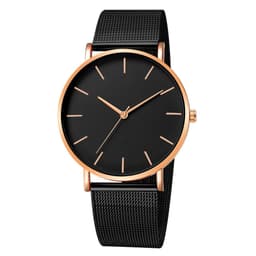 image-Hot selling men's fashion simple no LOGO watch mesh strap quartz watch student watch wristwatch