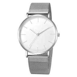 image-Hot selling men's fashion simple no LOGO watch mesh strap quartz watch student watch wristwatch