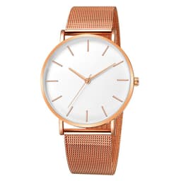 image-Hot selling men's fashion simple no LOGO watch mesh strap quartz watch student watch wristwatch