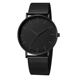 image-Hot selling men's fashion simple no LOGO watch mesh strap quartz watch student watch wristwatch
