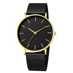 image-Hot selling men's fashion simple no LOGO watch mesh strap quartz watch student watch wristwatch