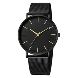 image-Hot selling men's fashion simple no LOGO watch mesh strap quartz watch student watch wristwatch