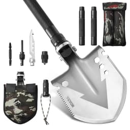 image-VEVOR Survival Shovel, 11 in 1 Camping Shovel Folding Multitool, Military Grade Portable Compact Tactical Shovel, Multifunction for Off-Roading, Camping, Hiking, Outdoor, Survivalist and Emergency