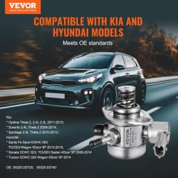 image-VEVOR High Pressure Fuel Pump, Compatible with Kia Optima, Sorento, Sportage, Hyundai Santa Fe Sport DOHC GDI, TCI/GDI Wagon, Sonata DOHC GDI, TCI/GDI Sedan, Tucson DOHC GDI, 35320-2G720, 35320-2G740
