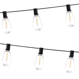 image-VEVOR LED Outdoor String Lights, 50FT, 2700K Dimmable Outside Patio Lights with 15 S14 Shatterproof Bulbs E12 Socket Base, Waterproof Hanging Lights for Porch Backyard Garden Balcony Deck Party Decor