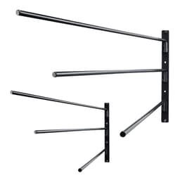 image-VEVOR Wall Mounted Saddle Rack, 30.9 x 29.9 x 5.5 in, 2 Packs Swing Out Saddle Holder, Three Tiers Horse Saddle Stand, Space Saving Horse Pad and Blanket Rack for Tack Room Organization