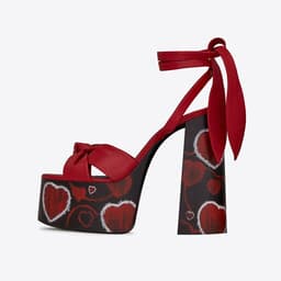 image-Summer new thick-heeled high-heeled shoes fish mouth golden sandals bow star shoes fashion large size women's shoes