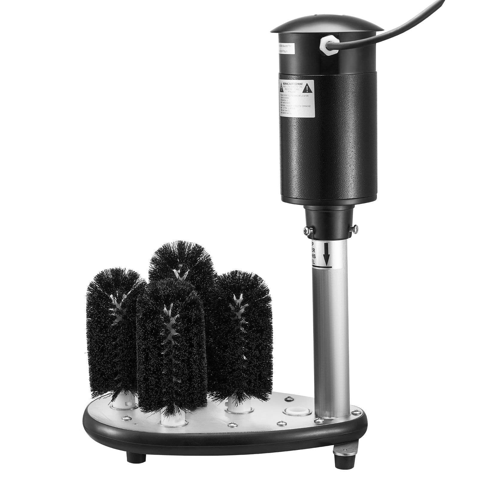 image-VEVOR Electric Commercial Glass Washer, 5-Brush Bar Glass Cleaner, 1200 Cups/Hour Wine Glass Cleaning Machine, Bar Glass Washer for Champagne Glasses, Beer Cups, Mugs, Perfect for Bars and Cafes