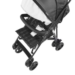 image-VEVOR Leichter Kinderwagen, kompakt, einfach zusammenklappbar, mit verstellbarer Rückenlehne, Rahmen aus Karbonstahl, großem Aufbewahrungskorb, Kinderwagen mit Schirm für Reisen und mehr, Schwarz/Weiß