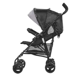 image-VEVOR Leichter Kinderwagen, kompakt, einfach zusammenklappbar, mit verstellbarer Rückenlehne, Verdeck, Rahmen aus Karbonstahl, großer Aufbewahrungskorb, Getränkehalter, Kinderwagen mit Schirm für unterwegs, Hellgrau/Schwarz